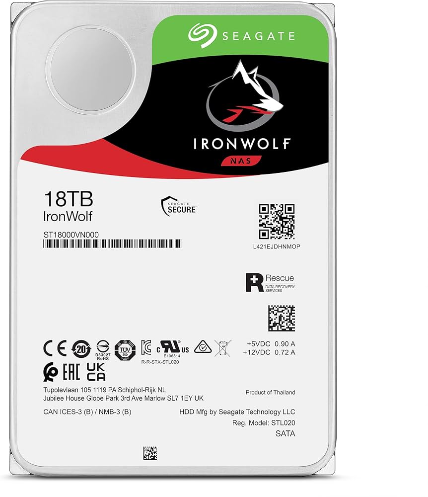 Amazon | Seagate IronWolf 18TB NAS 内蔵ハードドライブ HDD – CMR