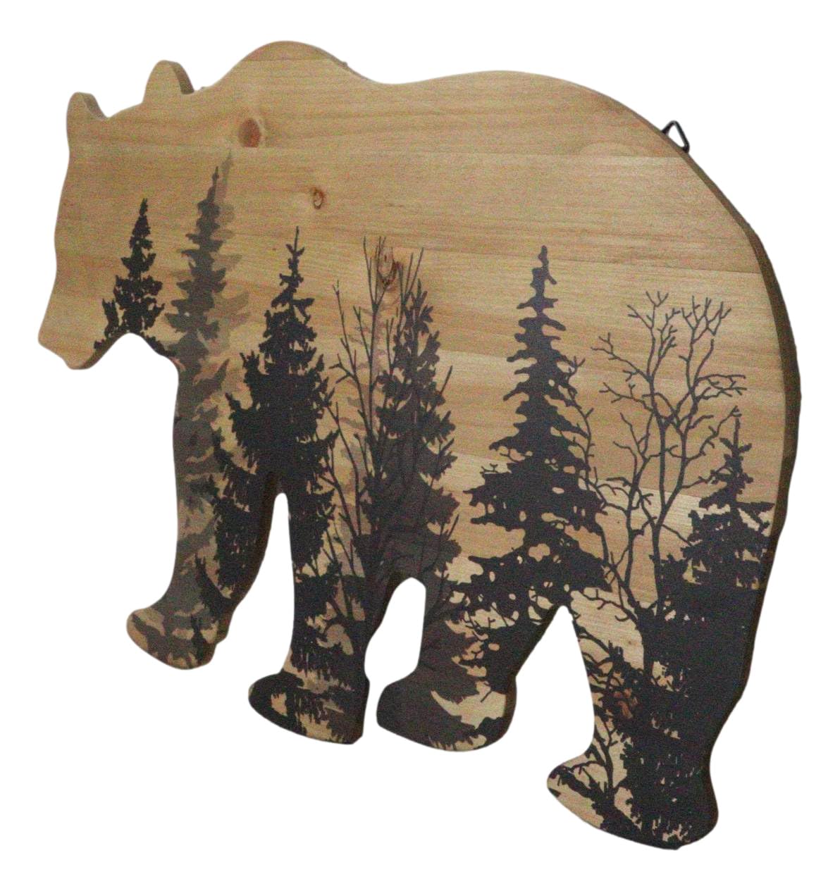 Amazon.com: Ebros Gift Rustic Western Black Bear With Pine Trees