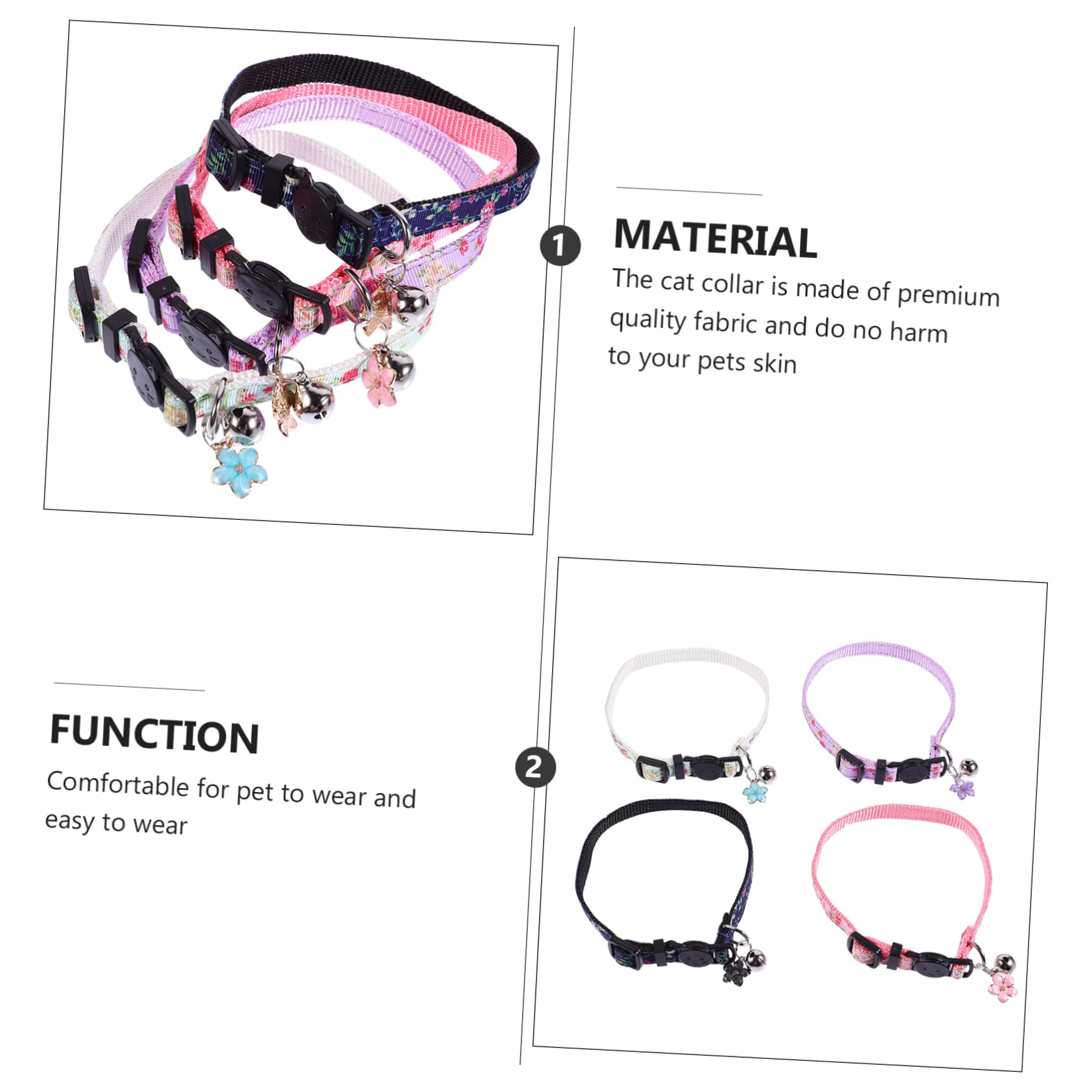 Didiseaon 12piezas Collar para Gatos Flores y Confortable Pack De para Fiesta y Uso Diario