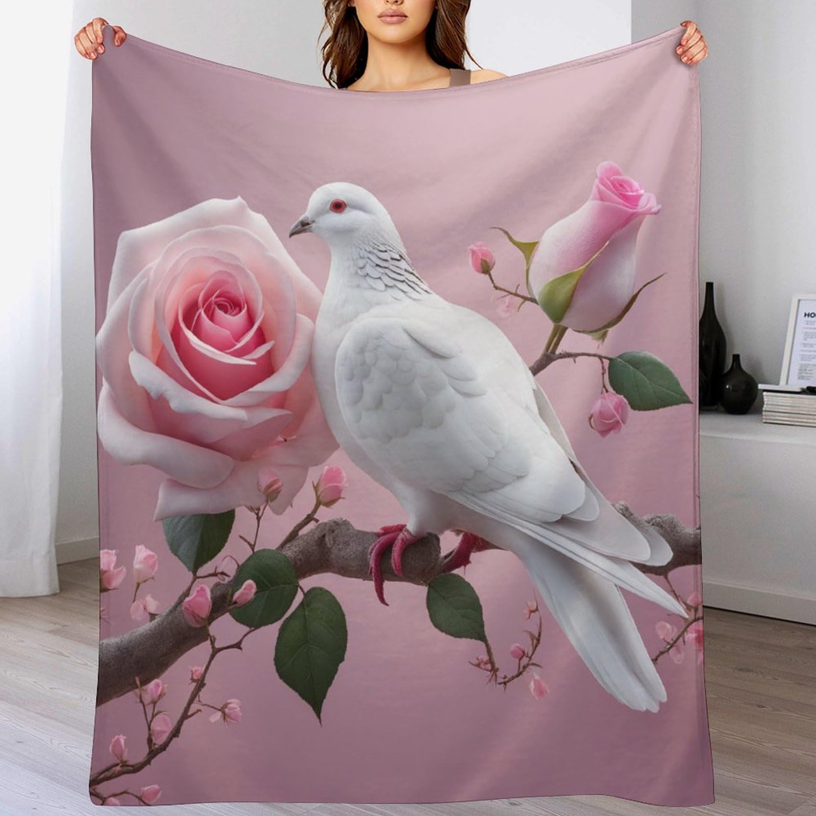 Couverture polaire haut de gamme blanche en flannel douce 130x180 cm pour intérieur