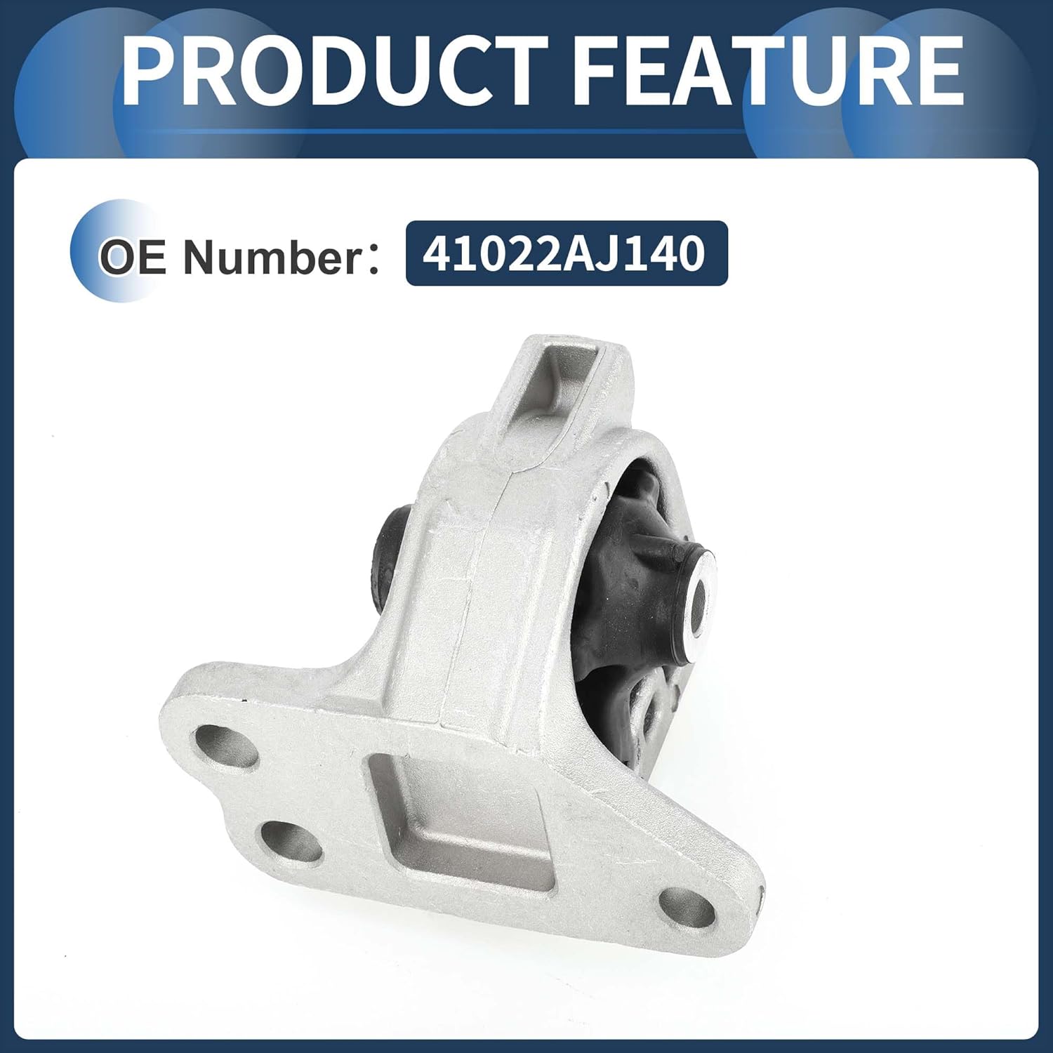 Engine Motor Mount, ENGINE MOUNTING No.41022AJ140 for Subaru Legacy 2010-2014 Silver Tone, 1 Pc