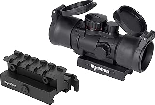 Monstrum S330P 3X Prism Scope | RM5-AH Adjustable Height Riser Mount with Quick Release | Monstrum Flip Up Lens Cover Set | Bundle - Monstrum