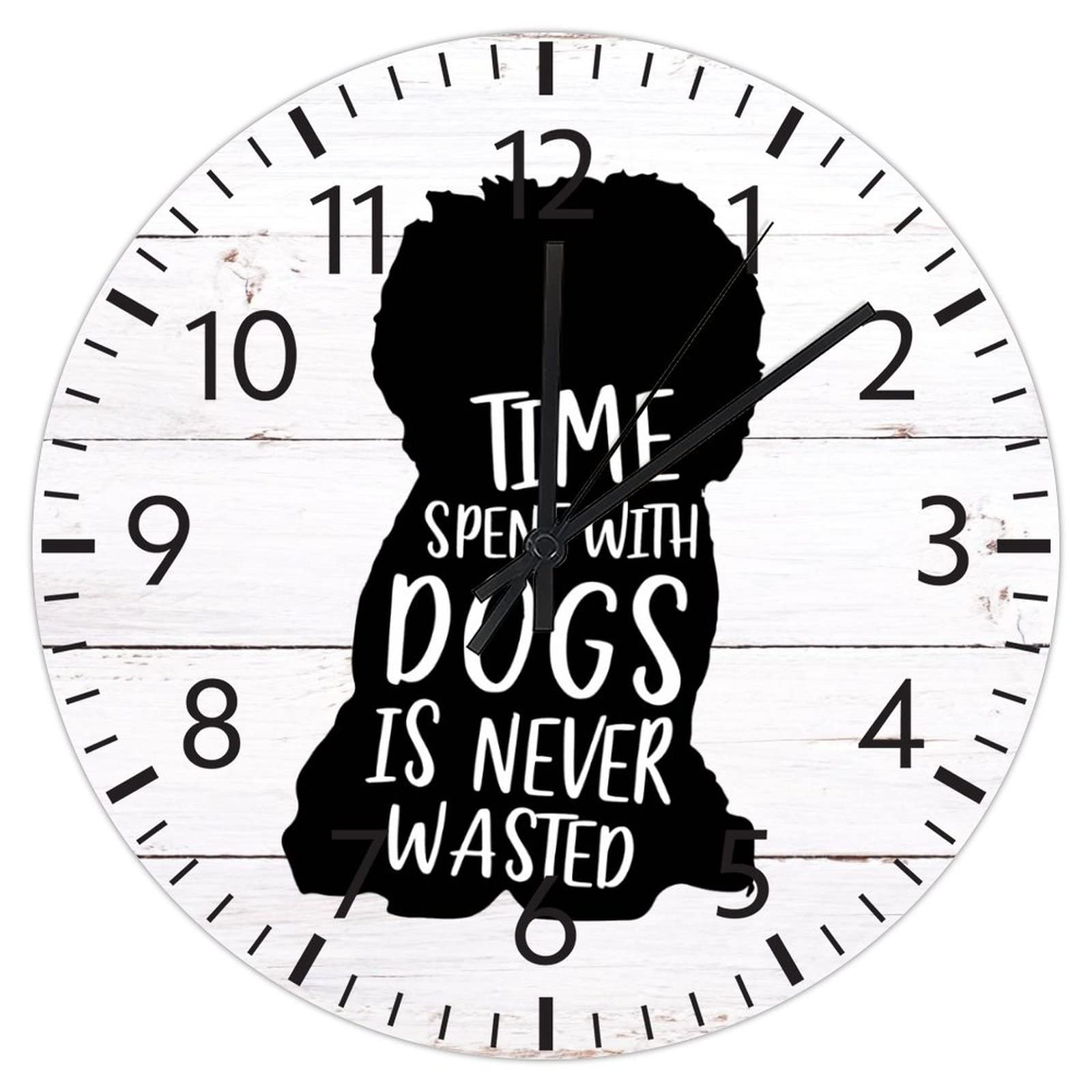 Horloge murale classique haut de gamme en PVC rigide de 30,5 cm pour salon