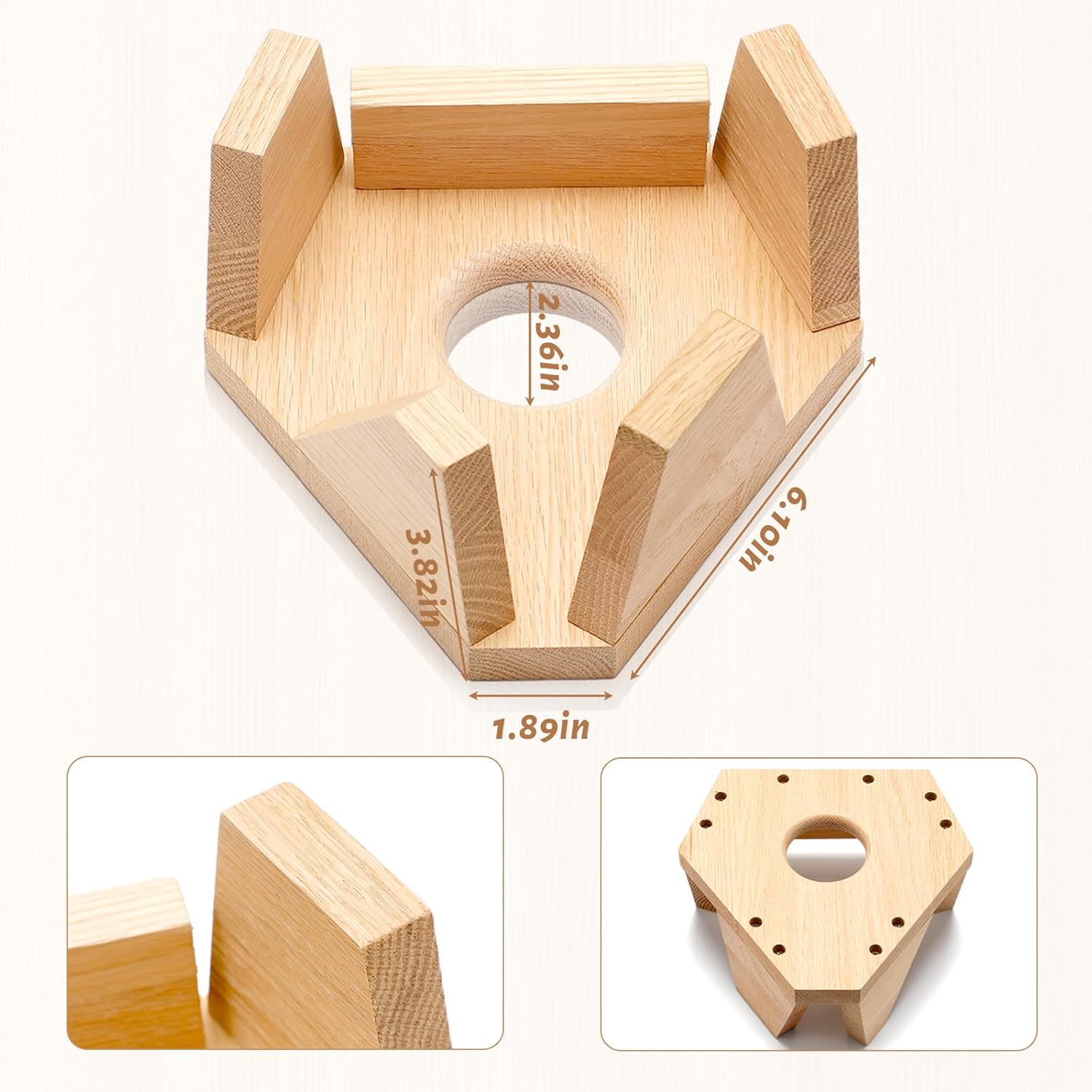 Kathfly Wooden Tailor Ham Holder Tailors Ham for Ironing Pressing Seams Sewing Curved Clothing Areas