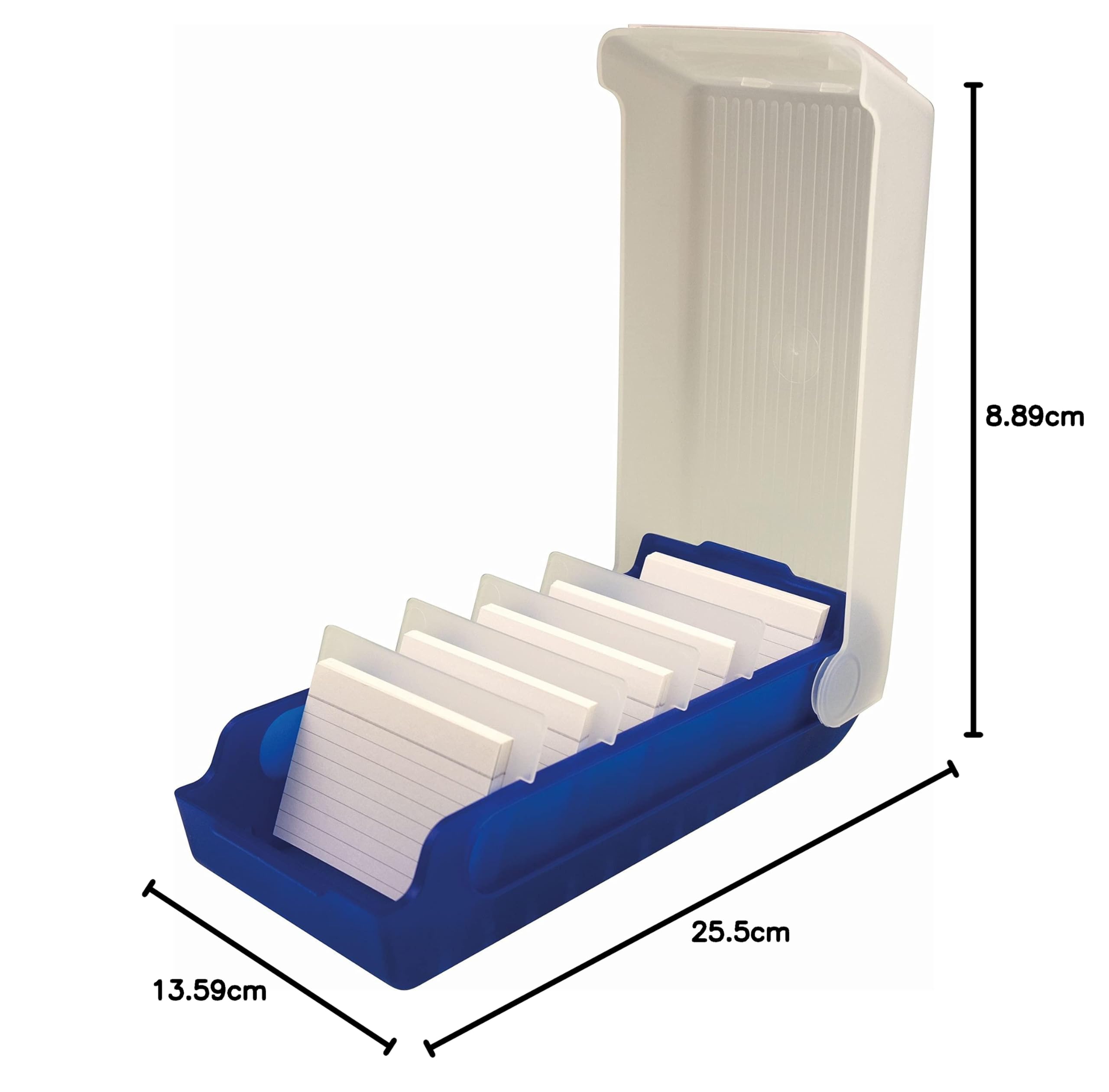 Helit Beebox Boîte à cartes de visite A7 Bleu