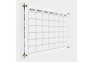 Premium Acrylic Glass Dry Erase Calendar for Wall