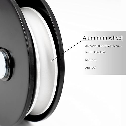 Miniatura 2 de SALMAN Accesorio de aluminio del torno de la recuperación del bloque del arrebatamiento de la rueda de 10 toneladas