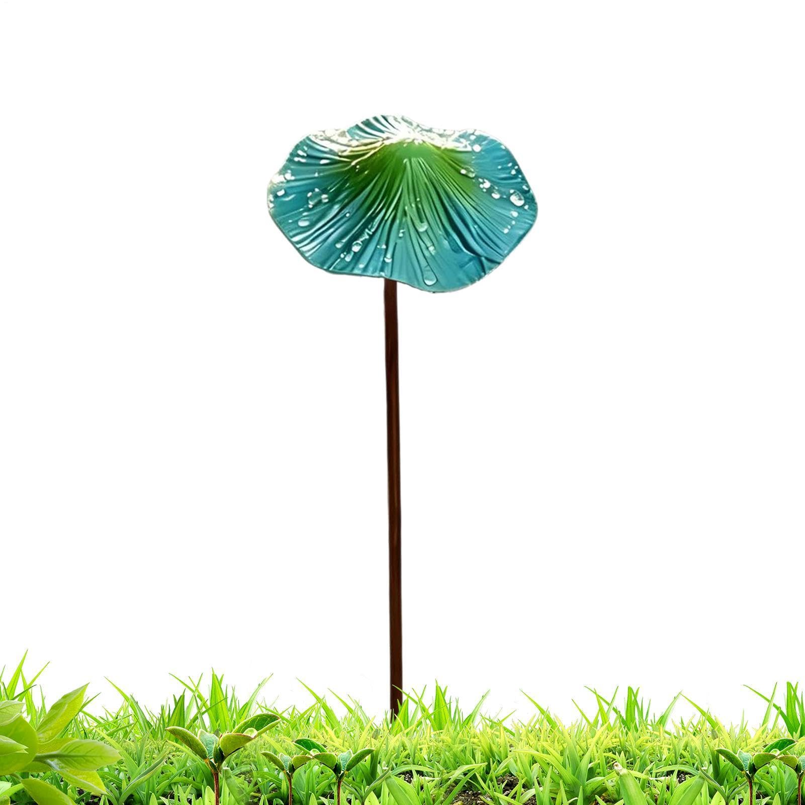 Décoration de jardin champignon en métal rouillé coloré pour pelouse