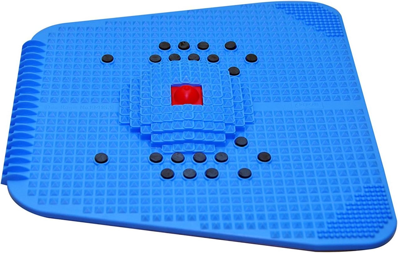 ESCOR Acupressure Power Mat with Magnets n Pyramids for Pain Relief & Total Health, Medium(Blue)