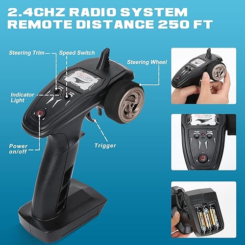 Miniatura 7 de RCAWD Autos RC 116 para adultos, camiones RC rápidos 22.4mih, camión de control remoto todoterreno 4WD, escala de 2.4 GHz todos los terrenos con 4