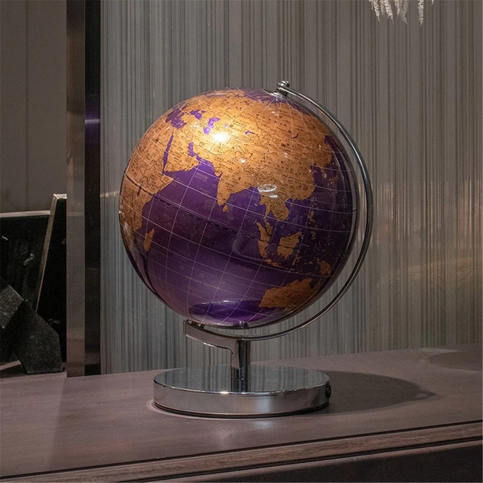 Amazon.co.jp: 世界地球儀 25cm LED World Globe地図360度回転ワールド 