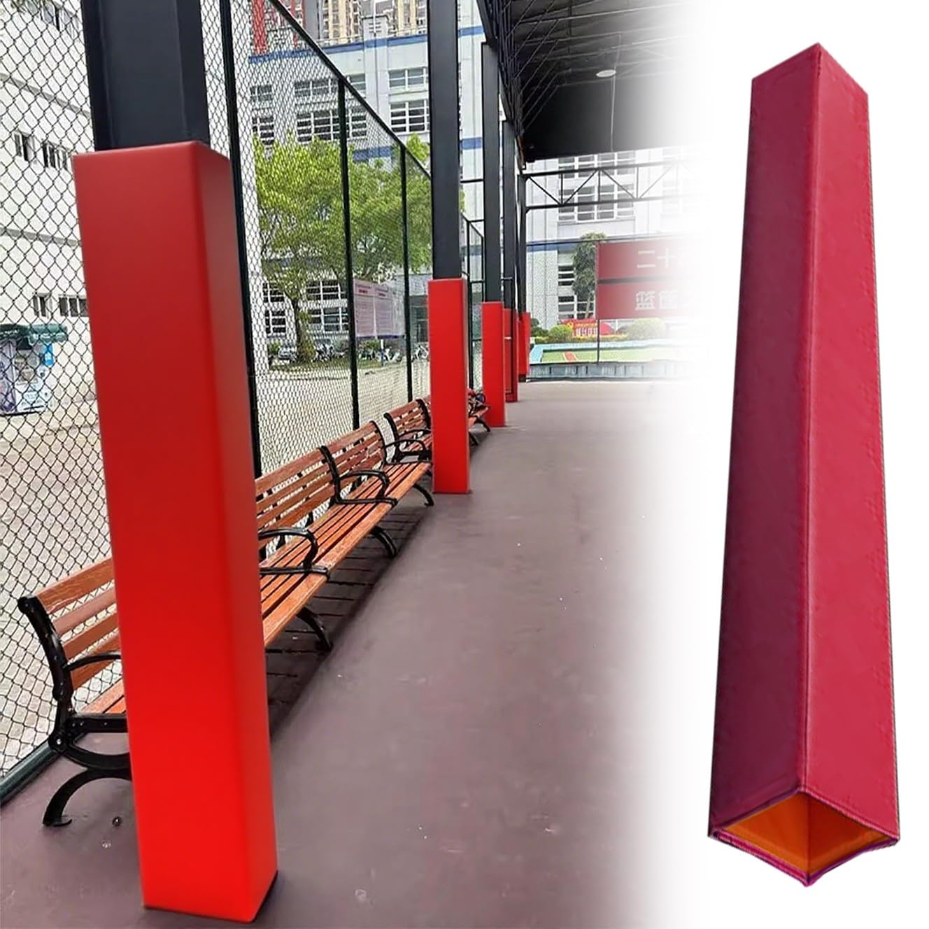 Rembourrage carré de poteau en métal coussin antidérapant de 1,2 m