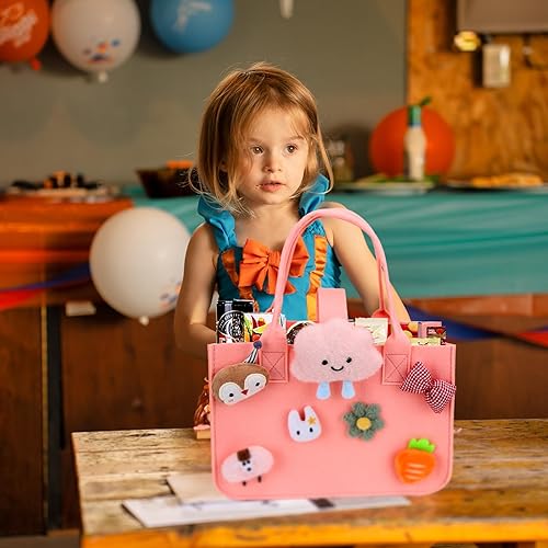 Miniatura 7 de SIADEE Bolsas de regalo creativas de fieltro para niños, regalo de cumpleaños, bolsas de regalo de feliz cumpleaños, bolsas de Navidad, bolsa de