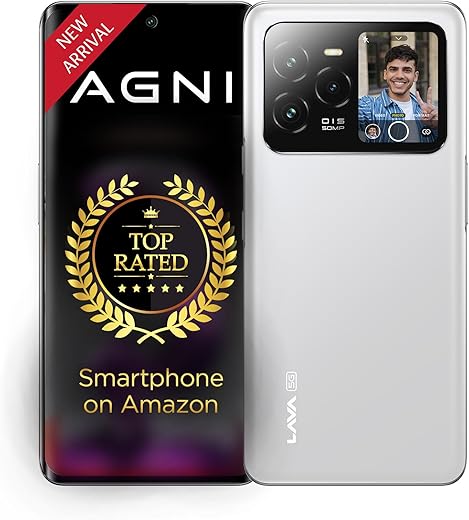 Lava Agni 3 5G (Pristine Glass, 8GB+128GB) | India’s 1st Dual AMOLED | 1.5K Curved Display | Dimensity 7300X | 50MP Triple AI Telephoto Camera |…