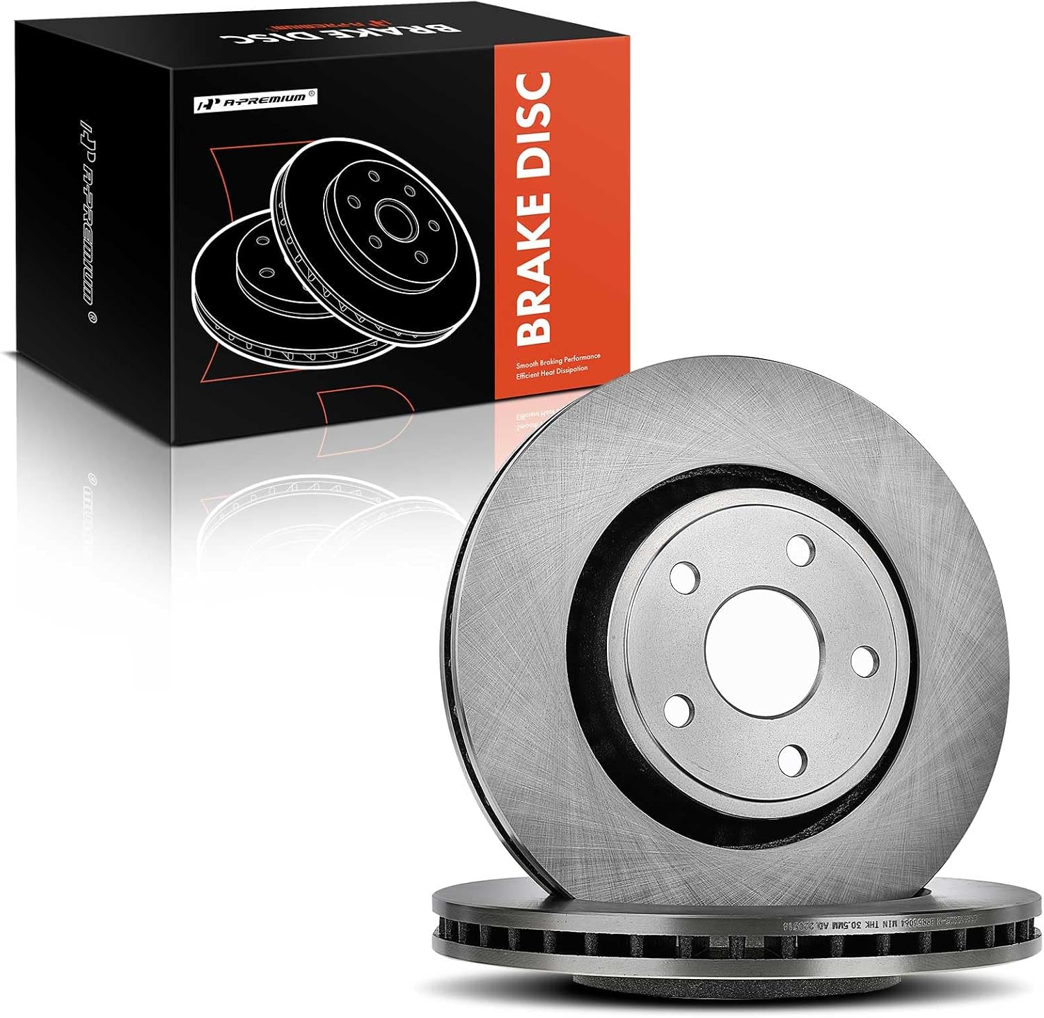 A-Premium 13.78 inch (350mm) Front Vented Disc Brake Rotors Compatible with Select Dodge and Jeep Models - Durango 2011-2020, Grand Cherokee 2011-2020, 2-PC Set