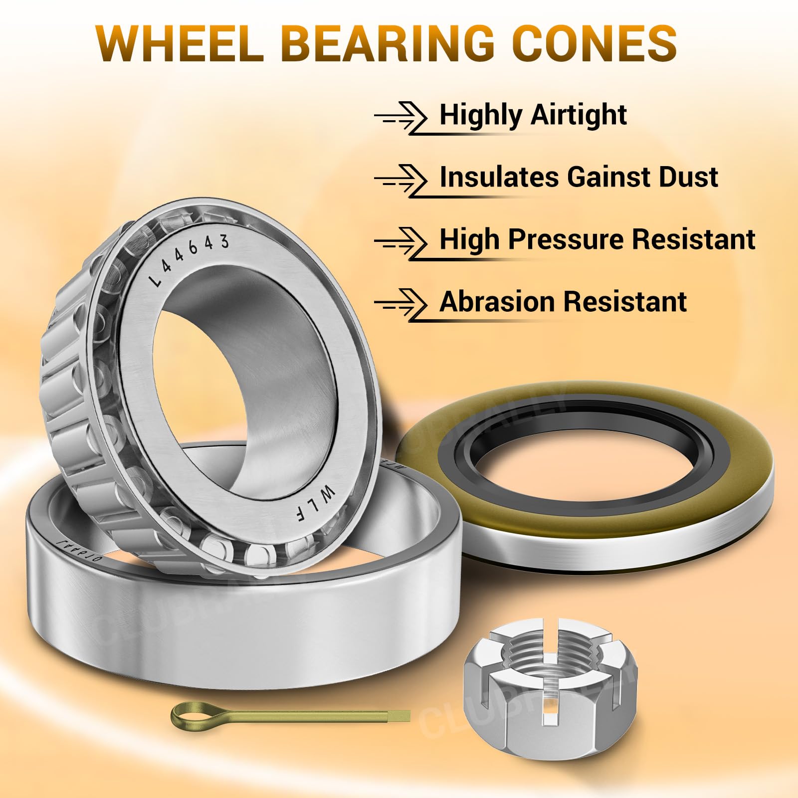Amazon.com : CLUBRALLY 2 Set EZGO TXT Golf Cart Front Axle Wheel
