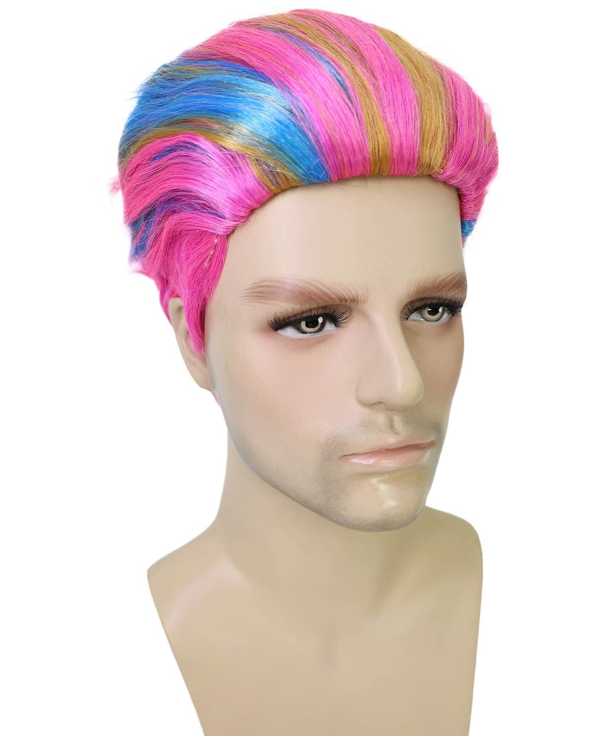 Men's Doll Animated Movie Fantasy Aquatic Wig | Short Cosplay Synthetic Hair | Costume Accessory for Halloween, Party, Stage & Themed Events