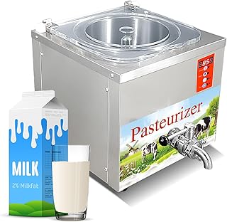 Kolice Commercial Gelato ice Cream Mix Pasteurizer, Milk/Juice Pasteurization Machine, Pasteurizer, Sterilization Dairy Equipment, tabletop design-14L