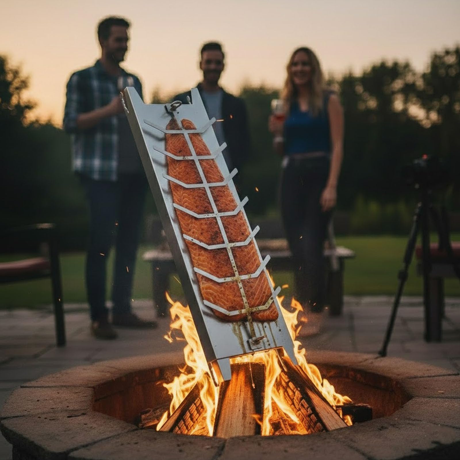 Piastra Cottura in Acciaio Inossidabile per braciere da Campeggio e Barbecue da Cortile BBQ Accessorio per Barbecue Pesce Piastra Cottura antiruggine Attrezzatura per grigliate