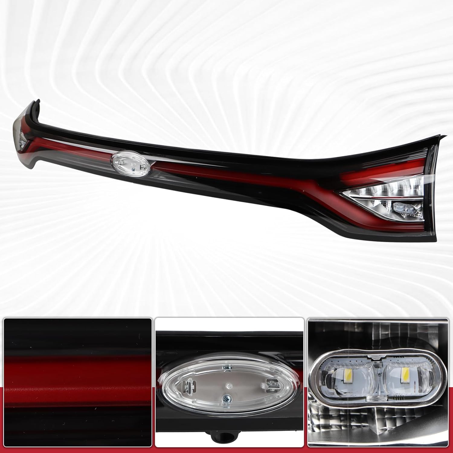 W/O DRL Liftgate Center Tail Light Rear Lamp Assembly Compatible for 2015-2018 Ford Edge SE/SEL