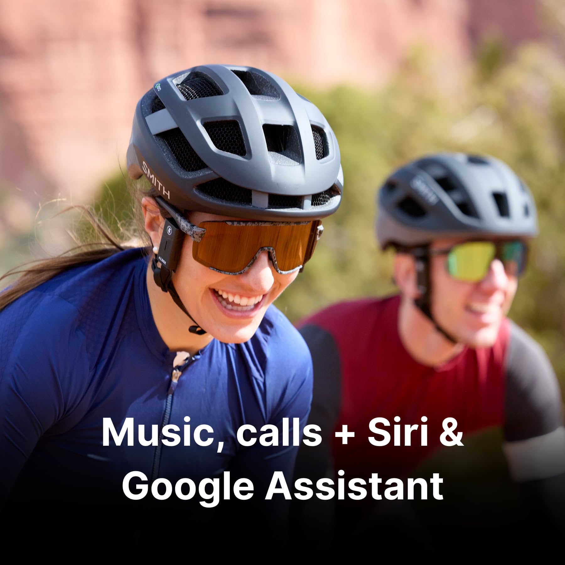 Aleck Punks Kabellose Bluetooth-Fahrradhelm-Lautsprecher – Premium-Open-Ear-Audio, Freisprechfunktion, 2 Tasten, passend für alle offenen Helme – ideal zum Radfahren, Klettern, Reiten, Dirtbiking