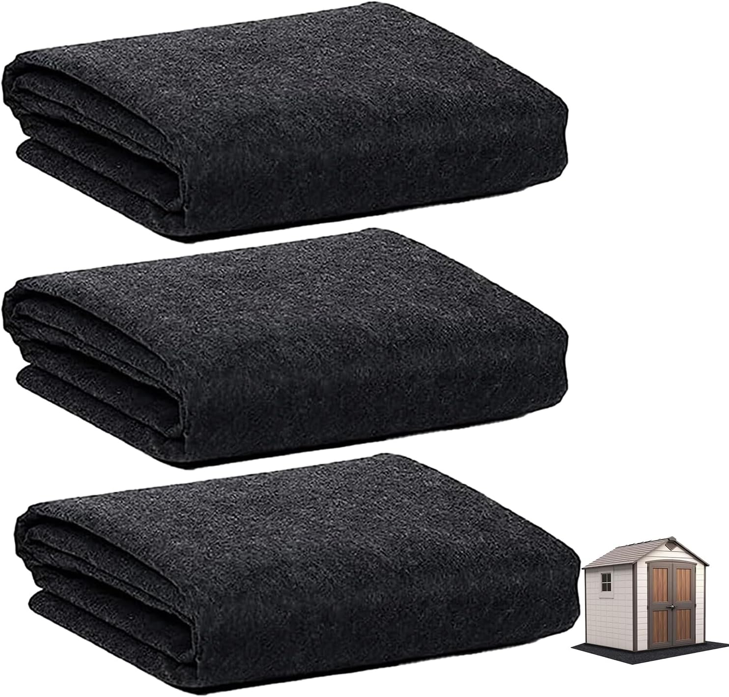 3 Pcs 6 x 4 ft Outdoor Storage Shed Floor Mat Waterproof Non Slip Carport Protect Mat for Patio Furniture