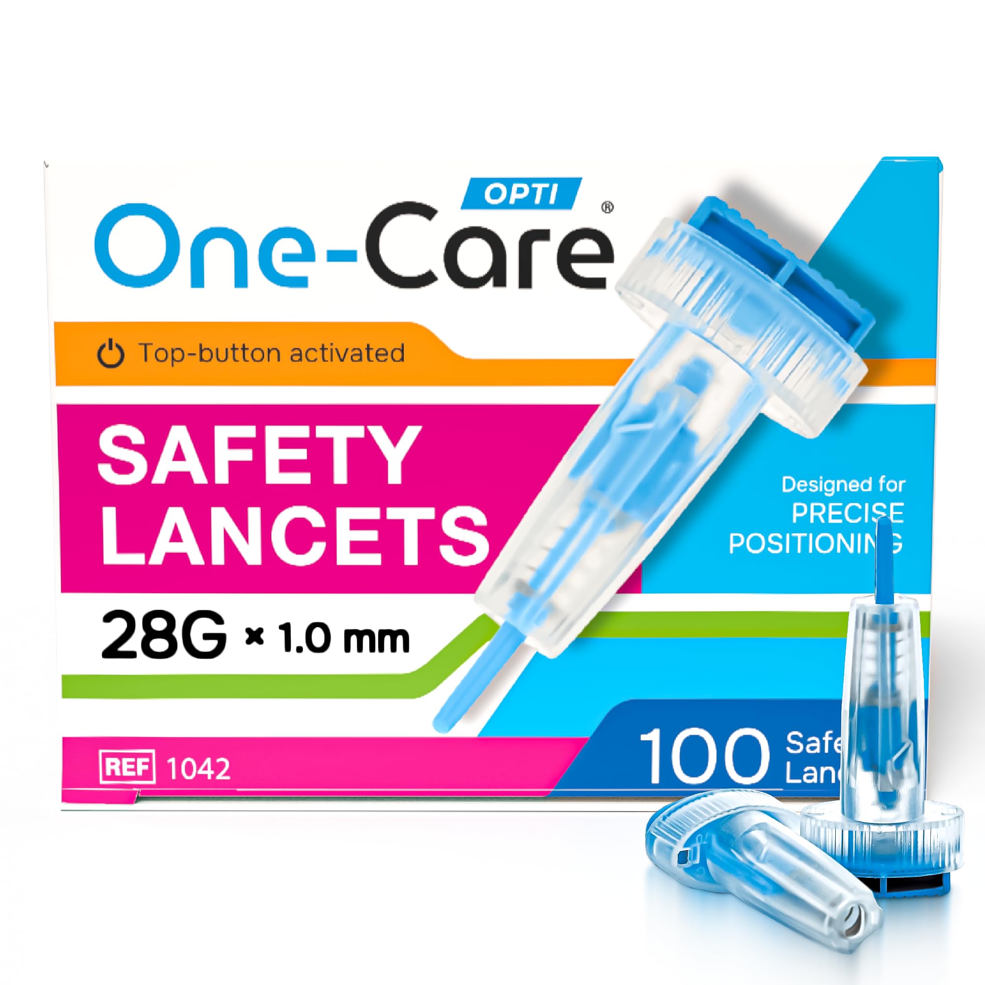 ONE-CARE Opti Lancets - Push Button Safety -1 ONE-CARE Opti Lancets - Push Button Safety -1
