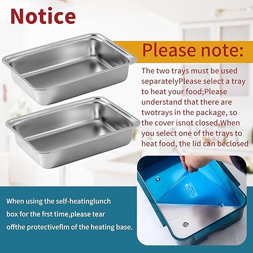 Miniatura 7 de Meng Ke'en Fiambrera eléctrica para adultos con calefacción Bento Box de 1.8 L, gran capacidad 1224110 V para automóvil, camión, oficina, hogar,