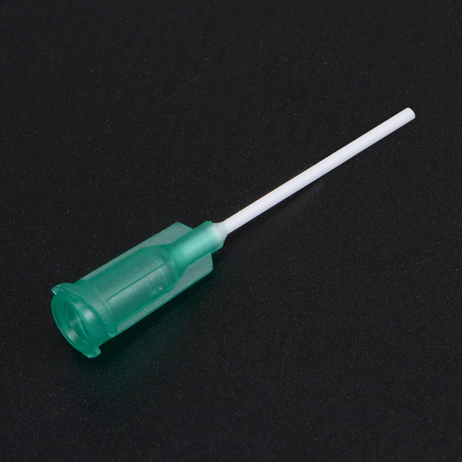 QUARKZMAN 100 Pcs 25G Aiguilles de Distribution en Plastique avec Verrouillage Luer, Tube d'Aiguille en PTFE de 1 Pouce, Embout Émoussé en Plastique Résistant à la Chaleur Pp, Vert