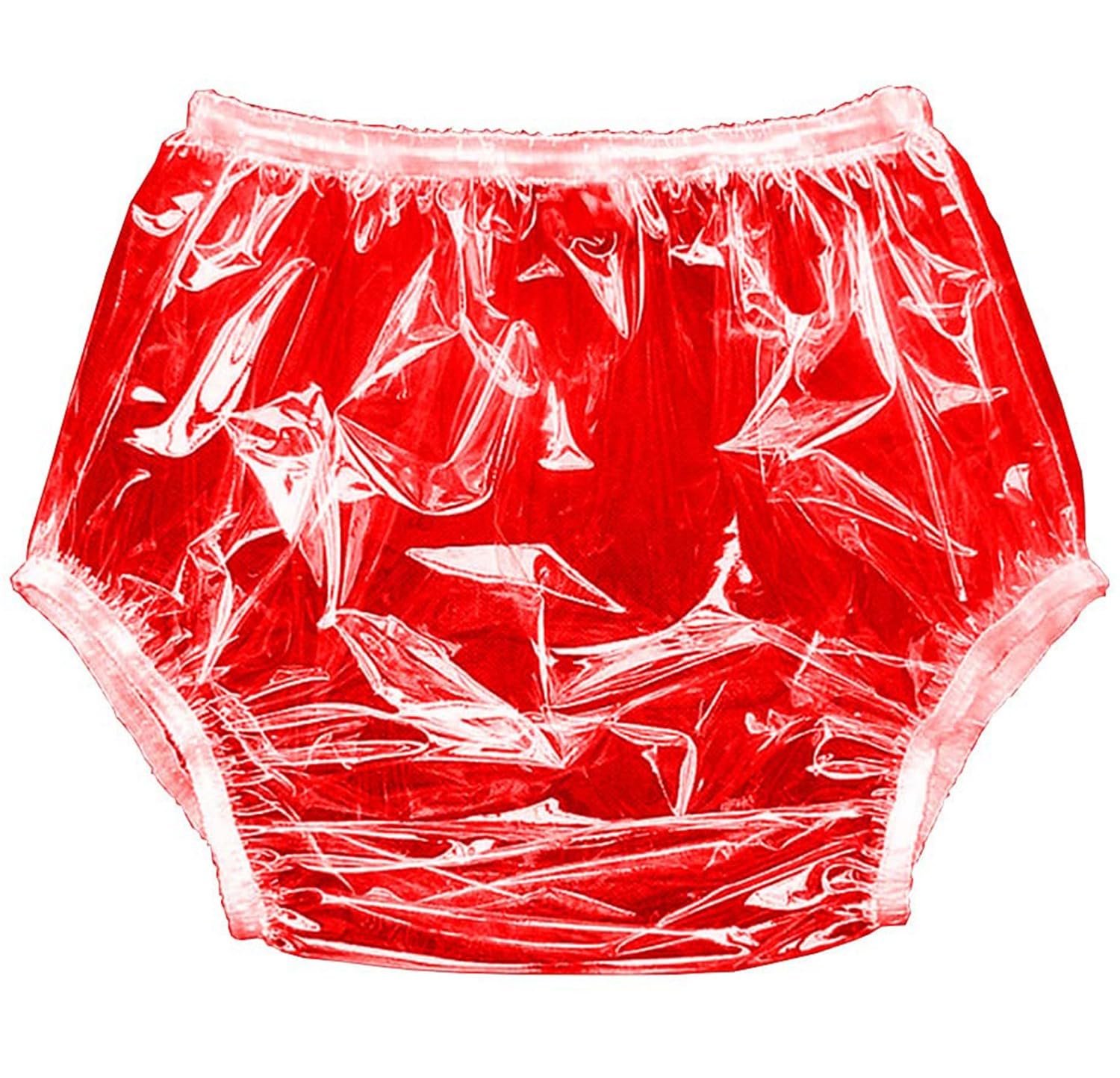 FUELIX Durchsichtiges PVC-Höschen Für Erwachsene, Sissy-Shorts, Übergroßer Mann, Männlich, Sissy-Wäsche, ABDL Windeln Transparente Unterwäsche C,3XL