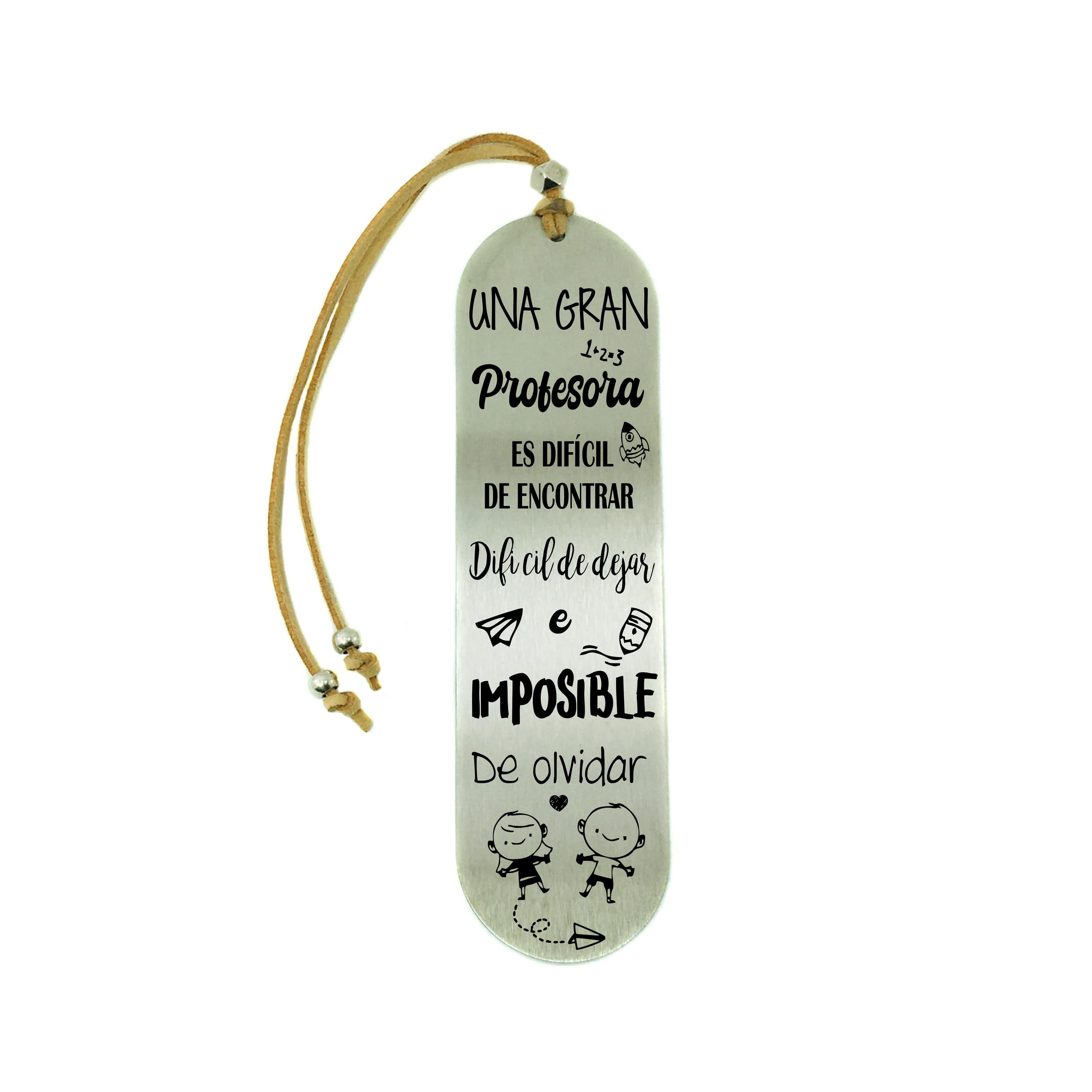 Rincón del Artesano Málaga. Marcapáginas Personalizado Una Gran Pofesora. Regalo Fin de Curso. Regalo Maestros. Regalo Profesores.