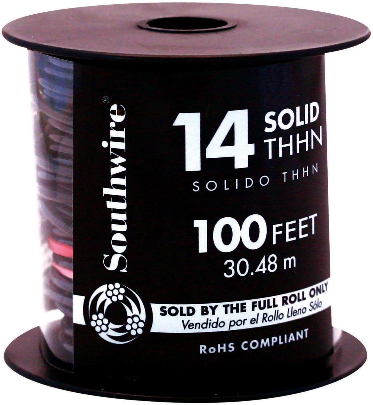 Southwire 55669023 Primary Wire; 14-Gauge Bulk Spool; 100-Feet; White ...