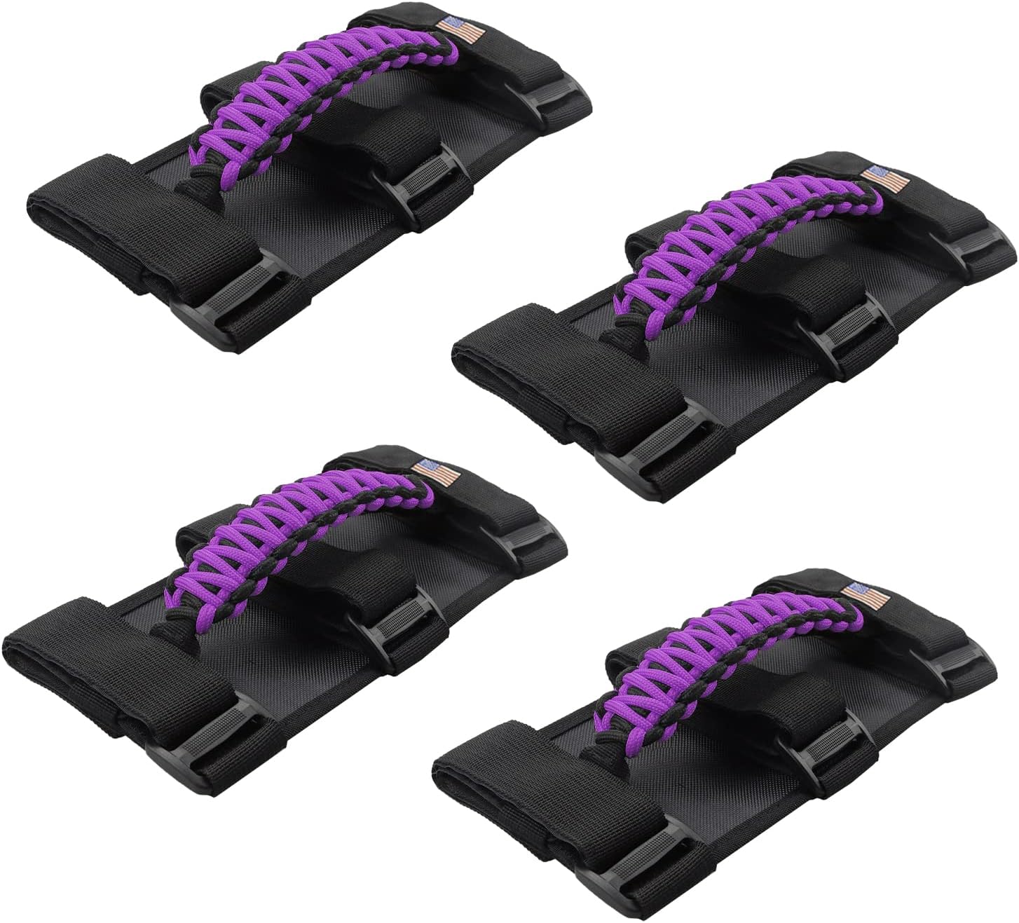 4 X Roll Bar Grab Handles Grip Handle Compatible with Jeep Wrangler JLU JK JKU TJ YJ LJ JT JL & Gladiator JT 1955-2022 UTV & ATV(Purple)