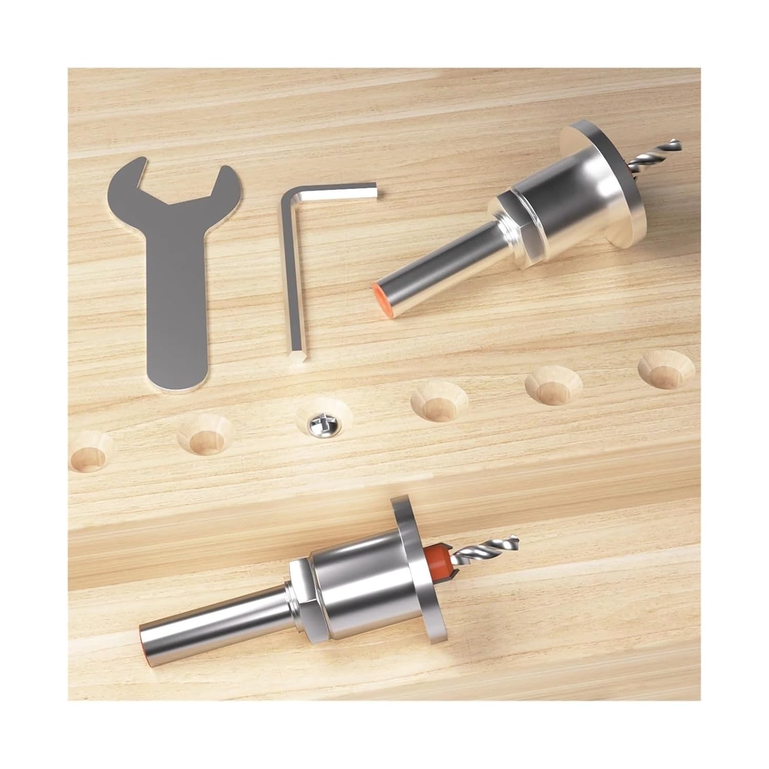 8mm 10mm Shank Adjustable Countersink Woodworking Router Core Limiter Alloy Drill Bits Wood Drilling Milling Cutter Screw