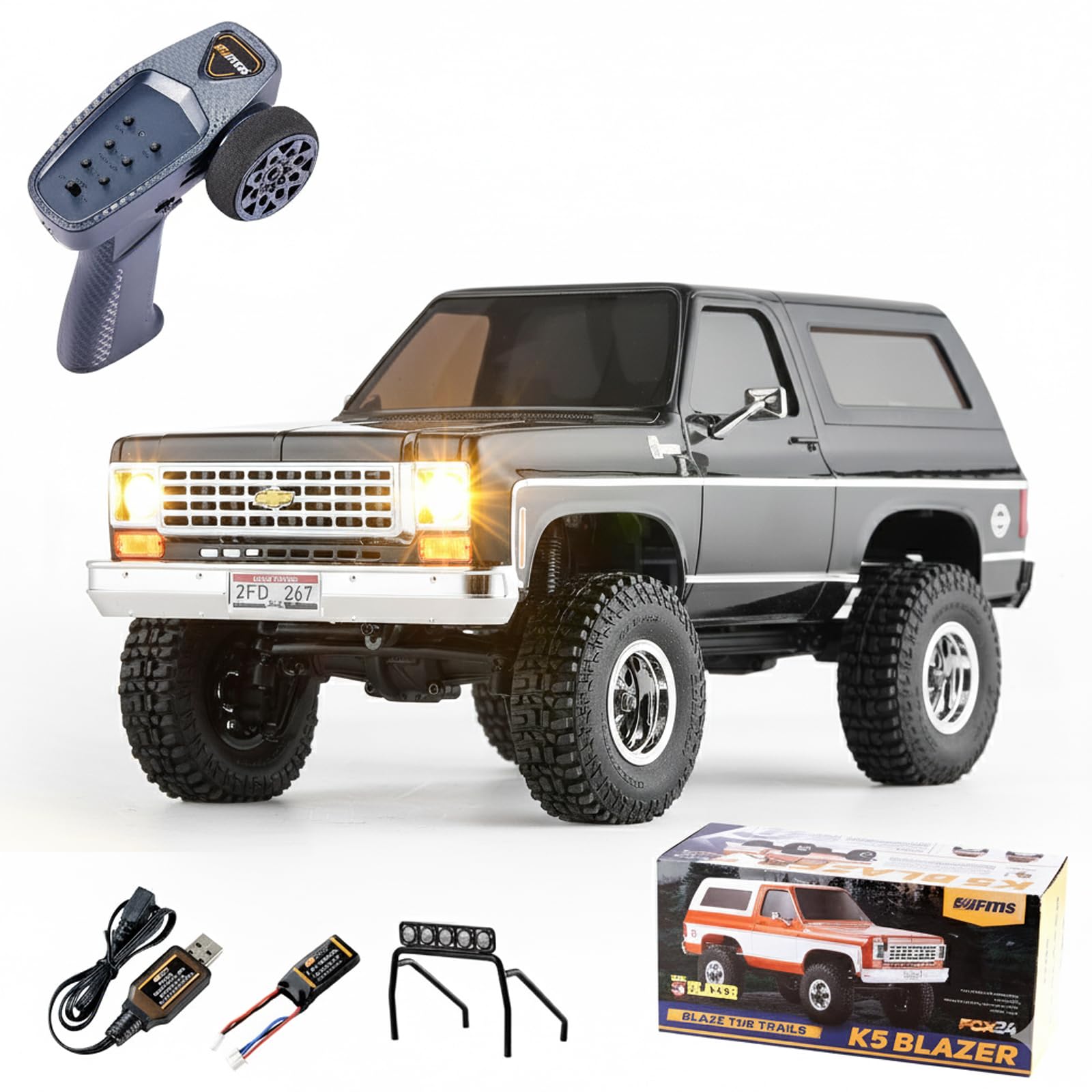 Amazon.com: EAZYRC X FMS FCX24 1/24 Chevy K5 Blazer 1976s RC