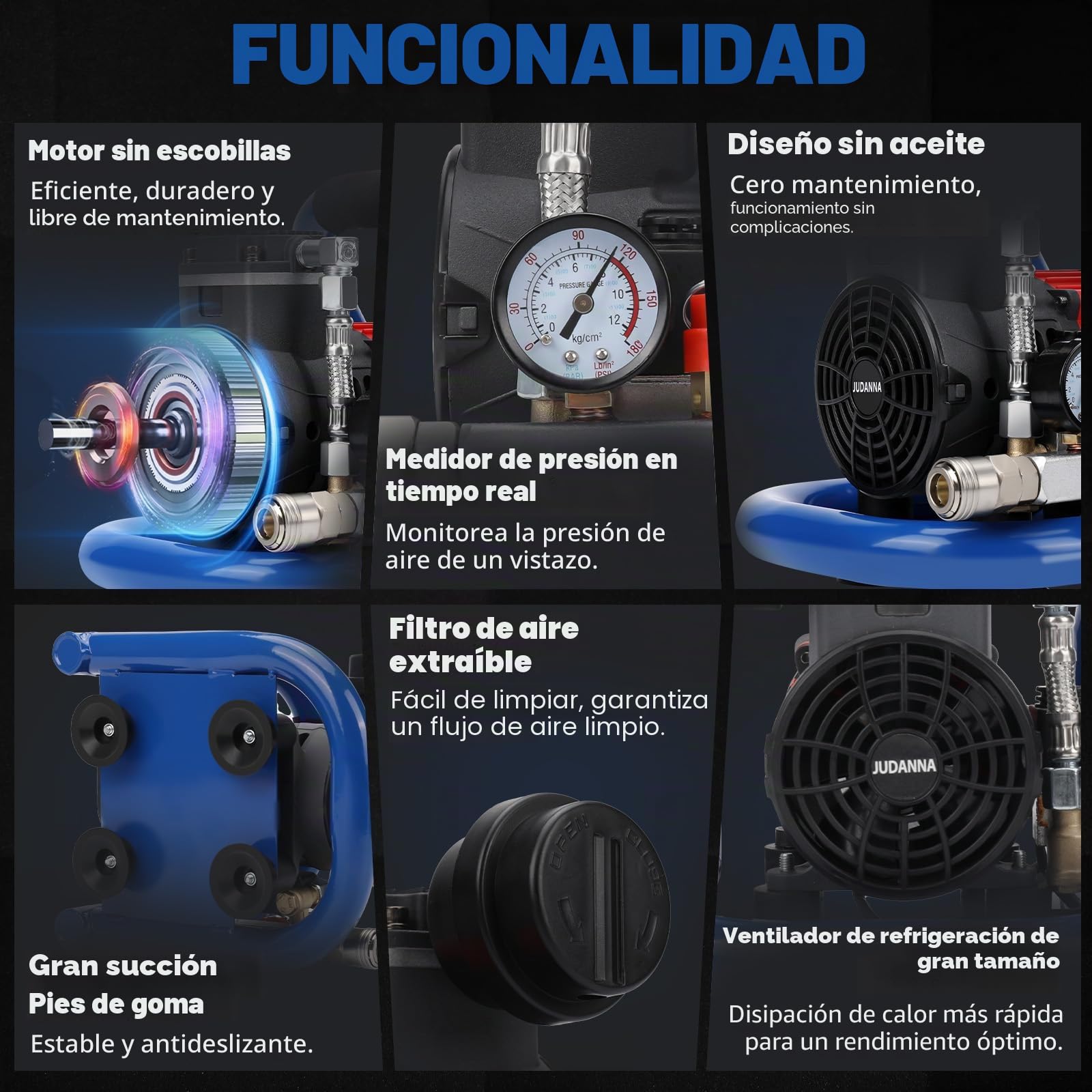 Compresor de aire comprimido para batería Makita de 18 V, compresor de aire portátil de 7 bares de presión de trabajo, capacidad de botella de gas de 1,5 l, inflado rápido para herramientas neumáticas