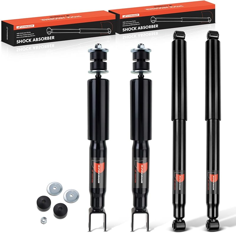 Kit de 4 amortecedores a gás A-Premium dianteiros e traseiros para Chevrolet Silverado 1500 e GMC Sierra 1500 1999–2007