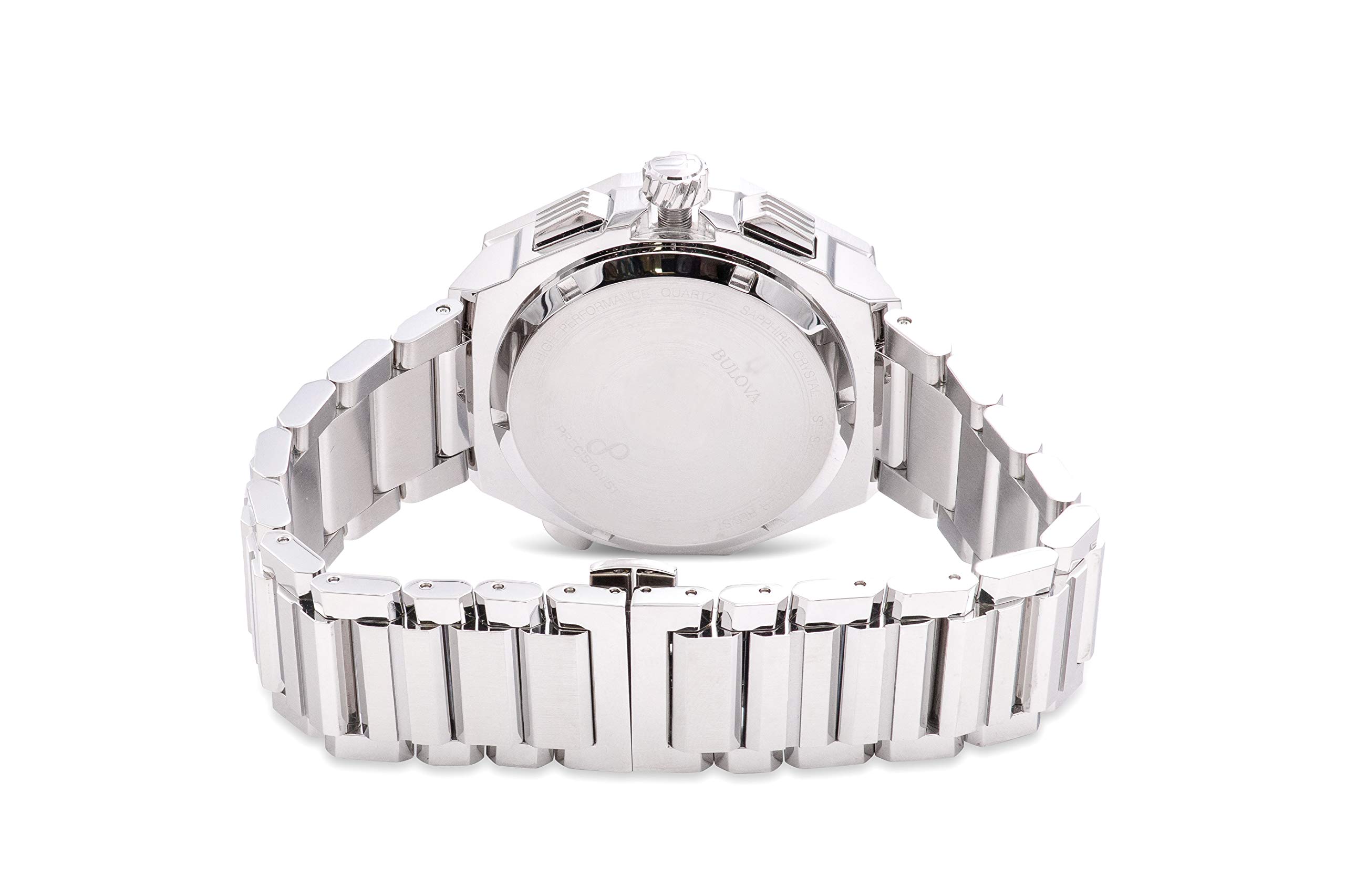 Bulova Men's Precisionist Chronograph Blue Dial Stainless Steel Watch | 44.5mm | 96B349