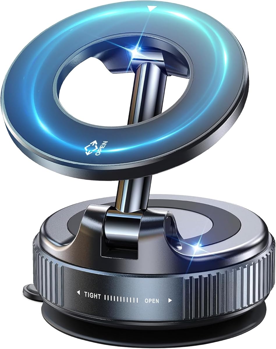 for Magsafe Car Mount, [2800gf Magnetic & 98LBS Strongest Suction] Cup Phone Mount, 360° Adjustable Vacuum Magnetic Phone Holder for Car Gym/Mirror/Smooth Surface, for iPhone 12-17