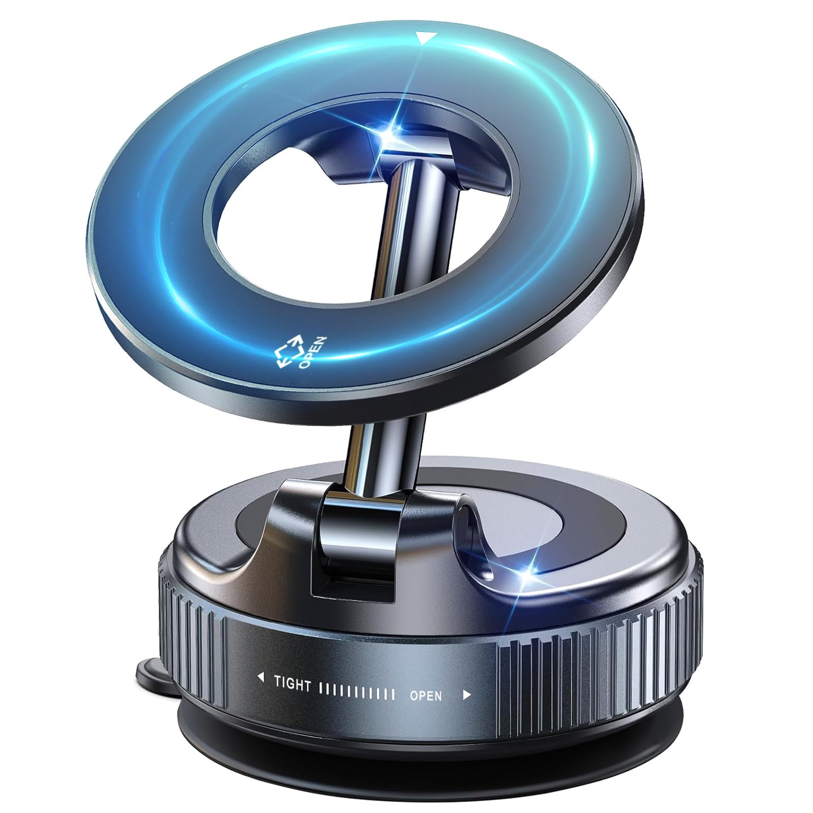 Upgraded Vacuum Magnetic Phone Holder Stand for Car, Reinforced 98LBS Ultra Suction Cup Phone Mount, 360° Adjustable Car Phone Holder for Gym/Mirror, for iPhone 16 Pro Max 15 14 13 12 Plus