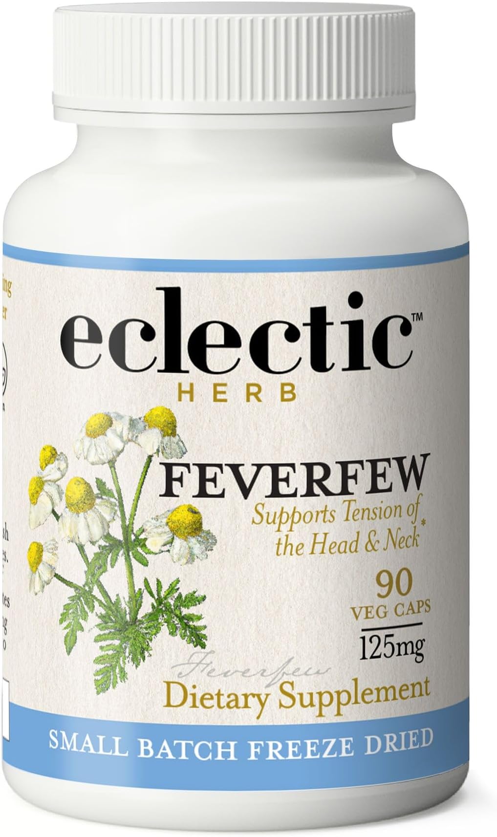 Eclectic Institute Feverfew 125 Mg Cog Fduv, Blue, 90 Count