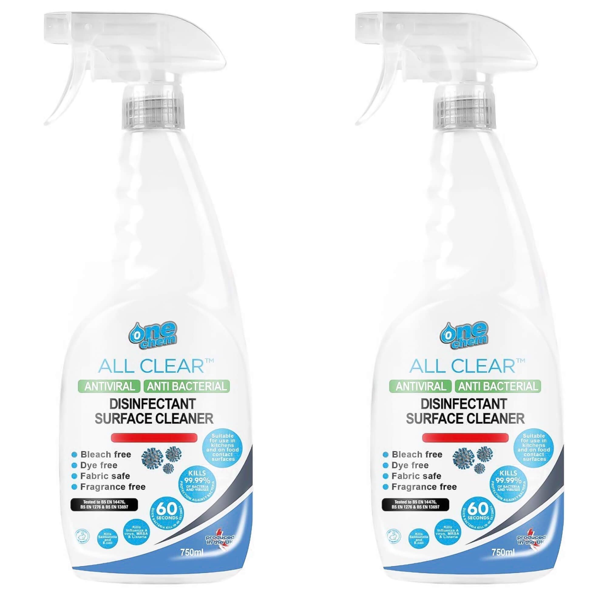 Sponsored Ad – One Chem All Clear Surface Cleaner 2 x 750ml trigger spray bottle