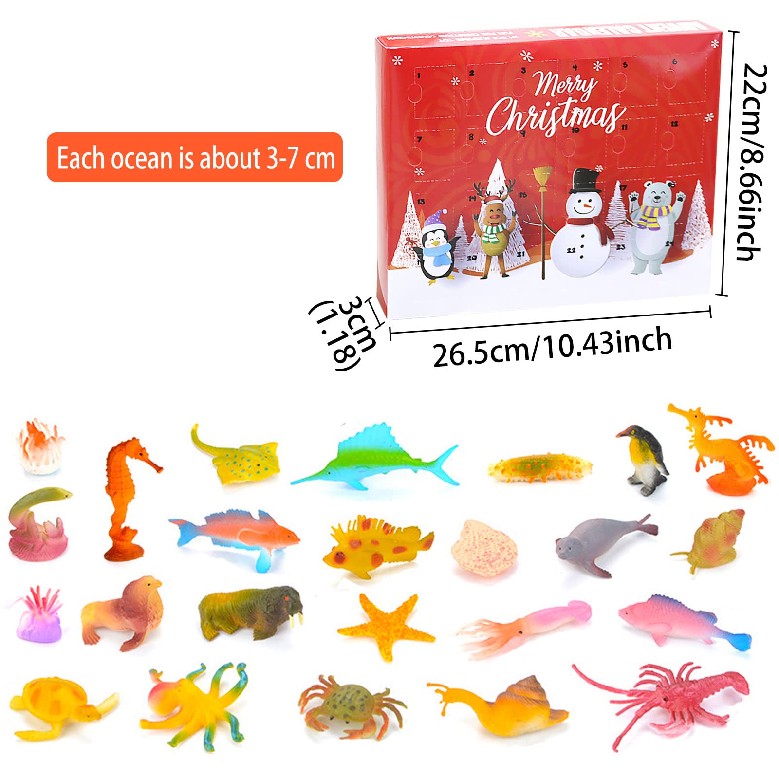 Calendrier De L'Avent 2025 En Verre De Mer, Cadeau De Compte