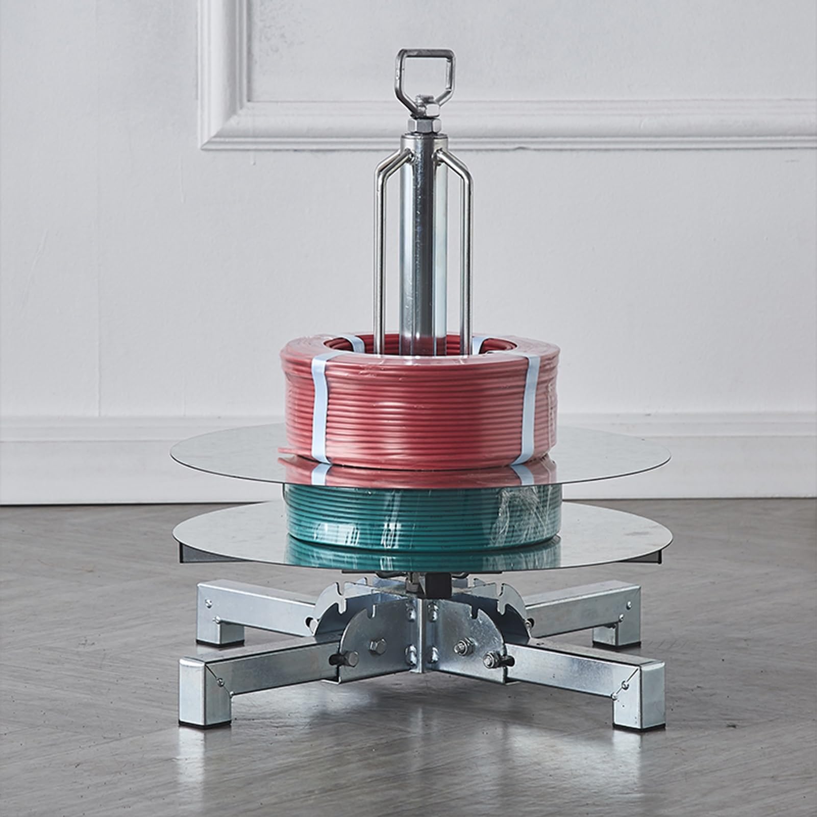 Estante de Almacenamiento de carretes de Alambre Plegable, Soporte de Almacenamiento de carretes de Alta Resistencia, Almacenamiento de exhibición de conductos para Uso minorista i