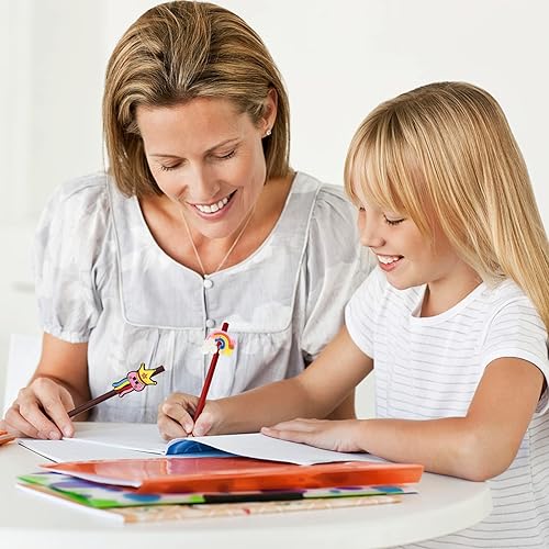 Miniatura 7 de 60 piezas de decoración para lápices, diferentes diseños de clip para lápices, adecuado para premios escolares, recompensas de aula, idea de regalo