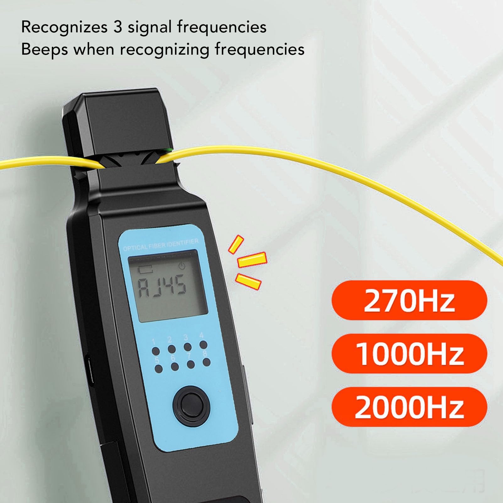 Testeur de Câble à Fibre Optique Portable, -70~+10 DBm Compteur de Puissance à Fibre Optique, 10 km Localisateur Visuel de Défauts VFL, 850-1650 Nm, pour FTTH Localisateur de Câbles