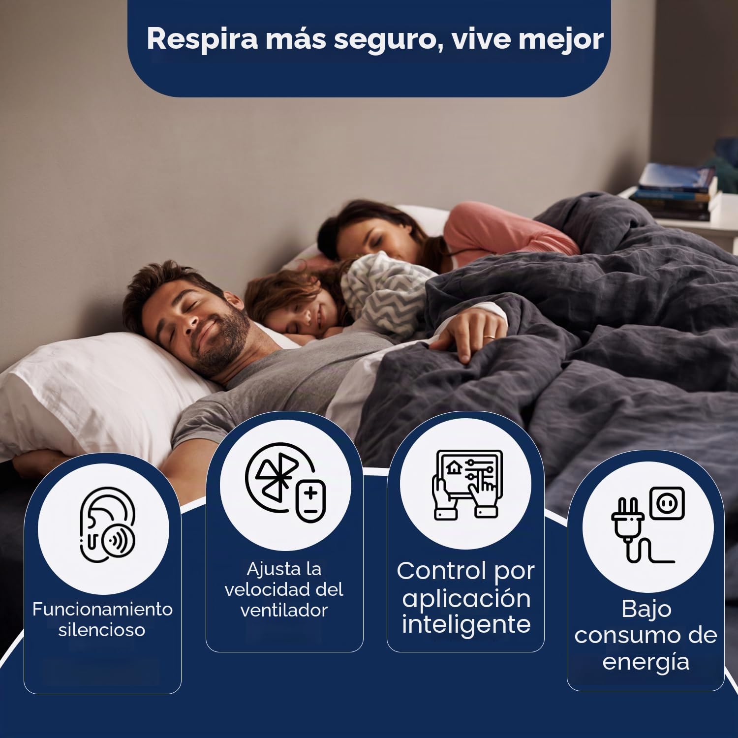 BLUEAIR Classic 280i HEPA Silent Purificador de aire con filtro de partículas para hasta 52m², Blanco