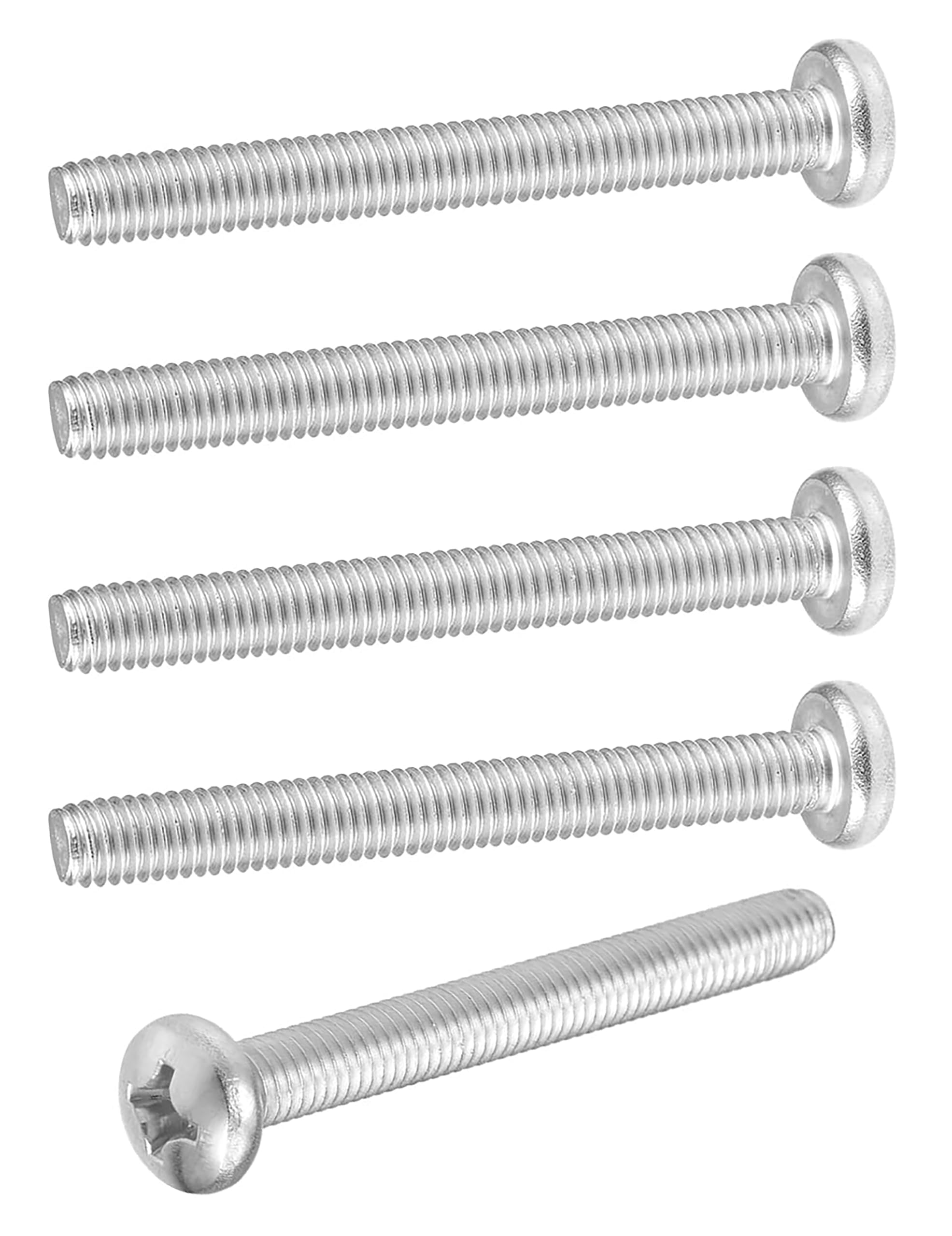 NACX M6 x 55mm Machine Screws, Pan Phillips Cross Head Screws, 304 Stainless Steel Fasteners Bolts, 10Pcs