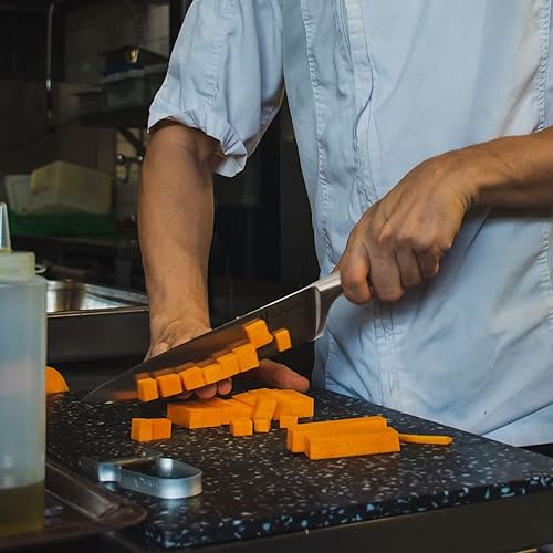 Miniatura 7 de BambooMN Cuchillo de chef - Hoja lisa mango plateado - 1 cuchillo