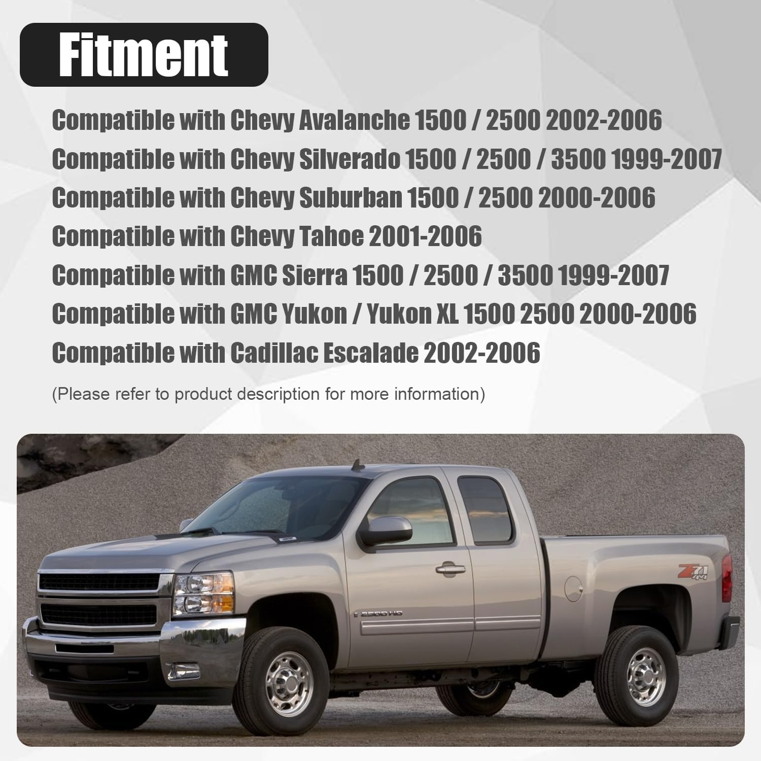 Front Door Molding Seal Compatible with Chevy Avalanche Silverado 1999-2007 | Compatible with GMC Sierra Yukon 1999-2007 Cadillac Escalade 2002-2006,15244250 15063155,Rubber,Weatherstrip Seal LH or RH